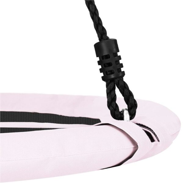 Leagan tip cuib Sersimo NS25, diametru 110cm, inaltime reglabila, pentru exterior, sarcina 150 kg, Roz pal - Image 8