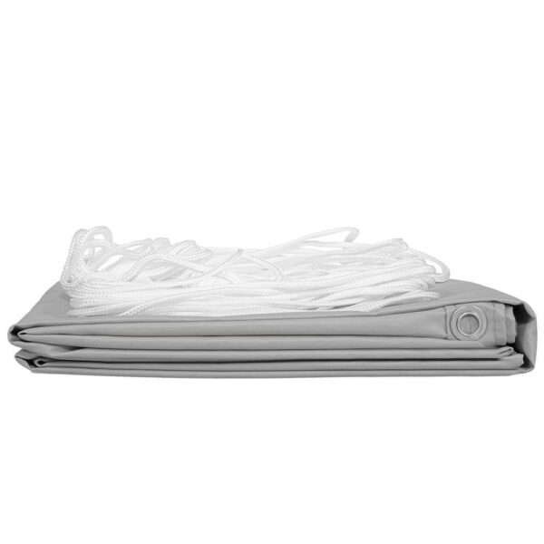 Paravan de balcon impermeabil poliester, 80x500cm, gri - Image 10