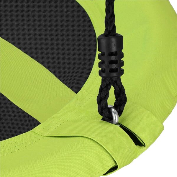 Leagan tip cuib Sersimo NS22, diametru 110cm, inaltime reglabila, pentru exterior, sarcina 150 kg, Verde Negru - Image 7
