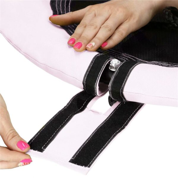 Leagan tip cuib Sersimo NS25, diametru 110cm, inaltime reglabila, pentru exterior, sarcina 150 kg, Roz pal - Image 9
