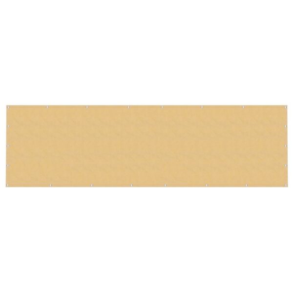 Paravan de balcon impermeabil poliester, 90x500cm, bej - Image 9