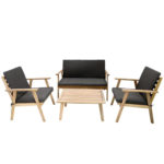 (DL) Set mobilier gradina/terasa Sersimo Alana, 2 fotolii, canapea si masuta