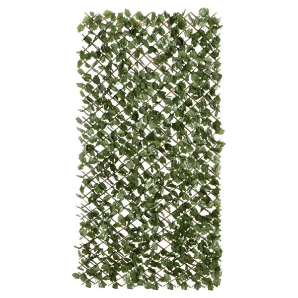 Fából és műlevelekből készült kerítéspanel/paraván, kihúzható, 100x200cm