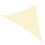 Copertina prelata de soare Sersimo SN110, triunghiulara, impermeabila cu protectie UV, 7x5x5m, ecru