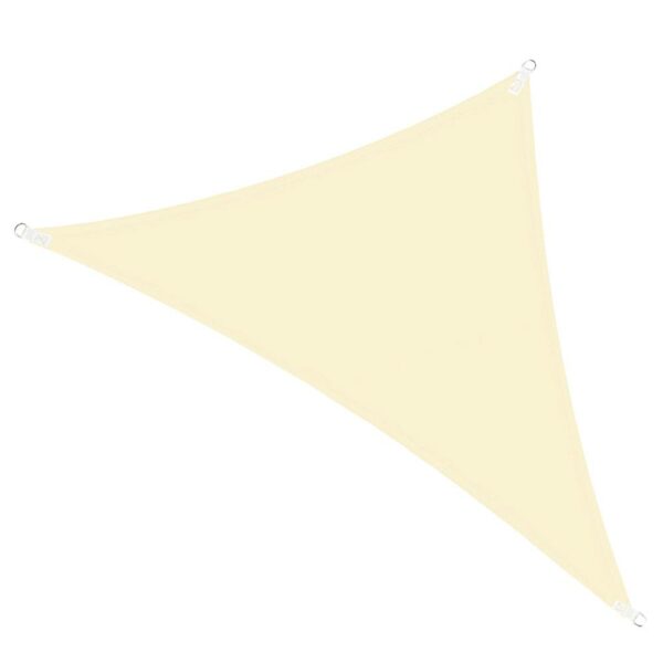 Copertina prelata de soare Sersimo SN110, triunghiulara, impermeabila cu protectie UV, 7x5x5m, ecru - Image 2