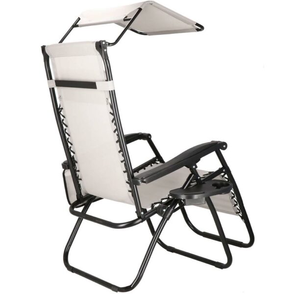 Összecsukható nyugágy SERSIMO GC11, Relax Zero Gravity napernyővel, 175cm, szürke - Image 19