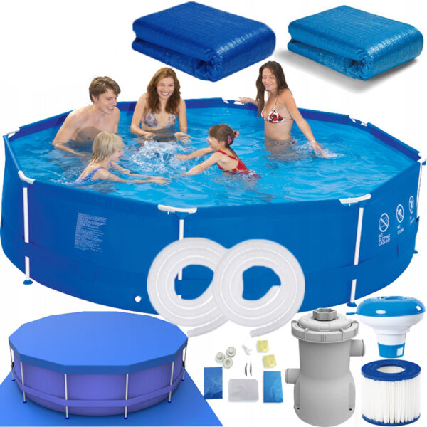 Piscina cadru metalic Bestway, 366x76 cm, 6.500 litri, cu toate accesoriile - Image 5