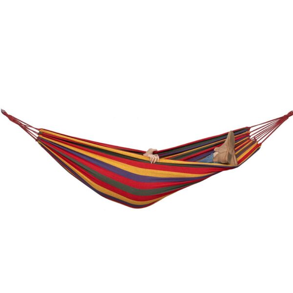 Hamac doua persoane, Sersimo, 100% Bumbac 200x150 cm, multicolor rosu - Image 5