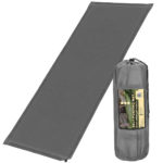 Saltea plabila din spuma poliuretanica, cu autoumflare, 180x50x2.5cm, gri