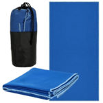 Strandtörölköző gyorsan száradó hordtáskával, 75x150cm, kék