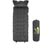 Felfújható matrac poliuretán hab párnával, önfelfújó, 193x68x3,5cm, szürke