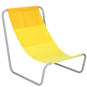 Strandszék Sersimo GC024, összecsukható, 90kg, 52x88cm, sárga