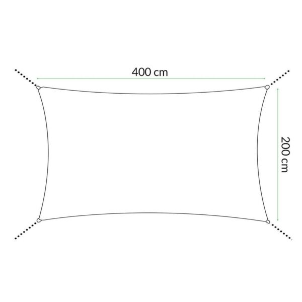 Copertina prelata de soare Sersimo SN136, dreptunghiulara, impermeabila cu protectie UV, 4x2m, ecru - Image 7