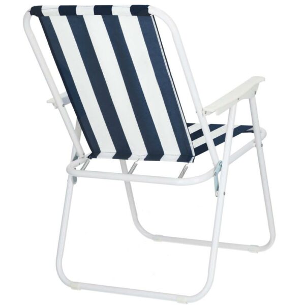 Strandszék Sersimo GC050, összecsukható, 100kg, 52x74cm, fehér kék - Image 10