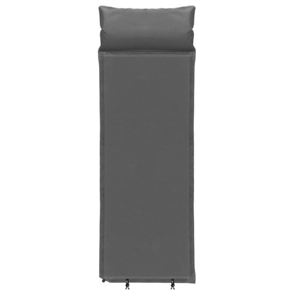 Saltea plabila cu perna din spuma poliuretanica, cu autoumflare, 186x53x2.5cm, gri - Image 10
