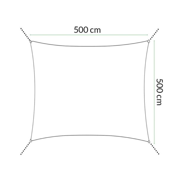 Copertina prelata de soare Sersimo SN120, patrata, impermeabila cu protectie UV, 5x5m, ecru - Image 2