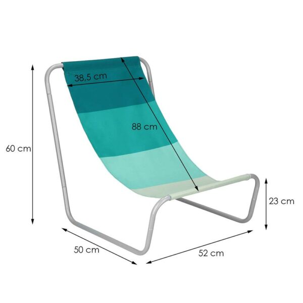 Scaun de plaja Sersimo GC025, pliabil, 90kg, 52x88cm, verde - Image 11
