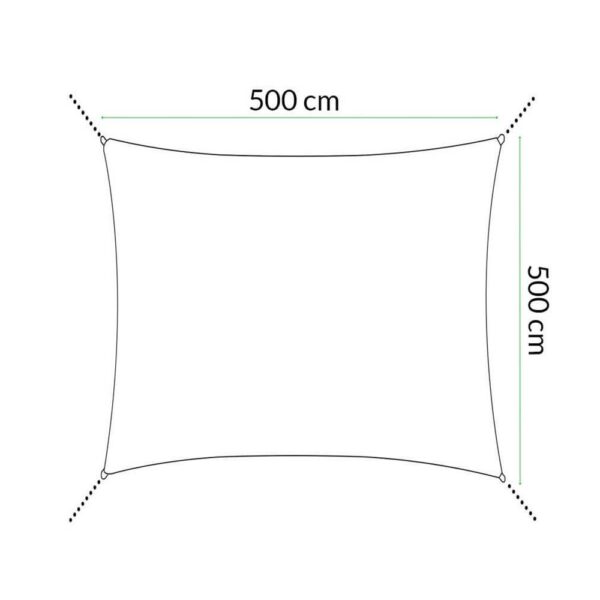 Copertina prelata de soare Sersimo SN150, patrata, impermeabila cu protectie UV, 5x5m, gri inchis - Image 7