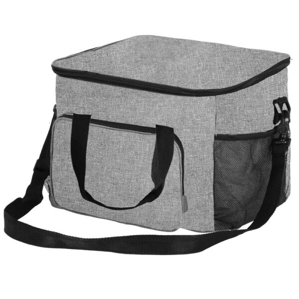 Geanta pentru picnic sau plaja, termoizolanta, 28 litri, gri - Image 11