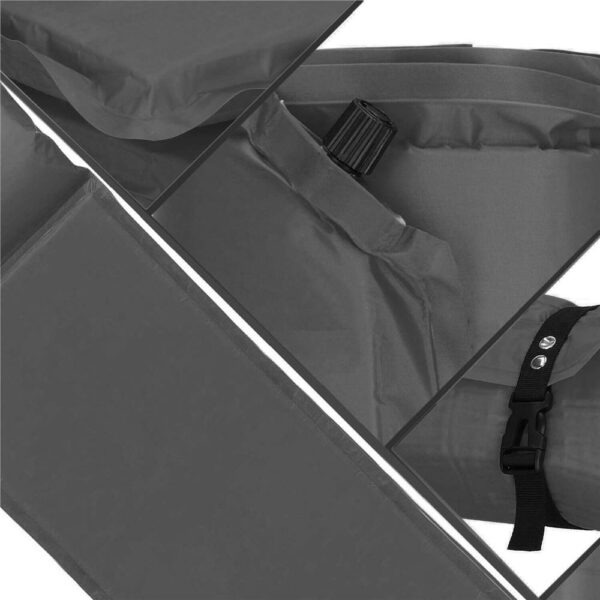 Saltea plabila cu perna din spuma poliuretanica, cu autoumflare, 186x53x2.5cm, gri - Image 12