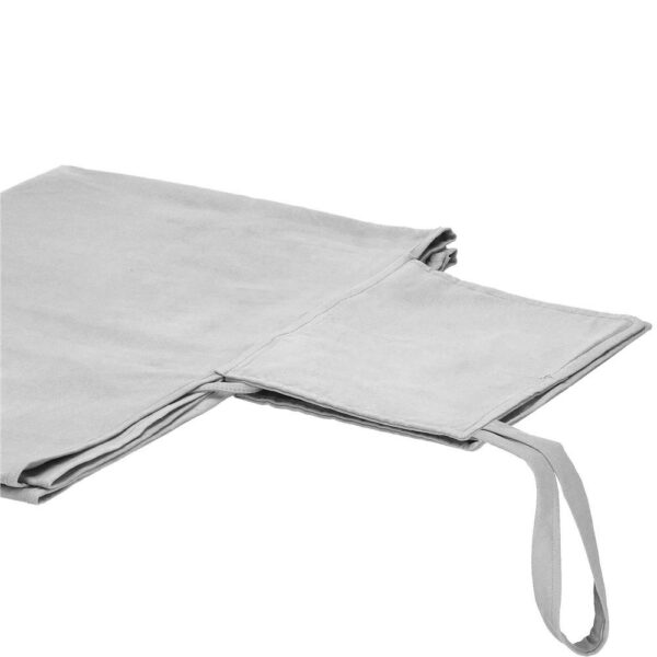 Prosop de plaja pentru sezlong cu uscare de rapida, geanta de transport, 75x210cm, gri - Image 12