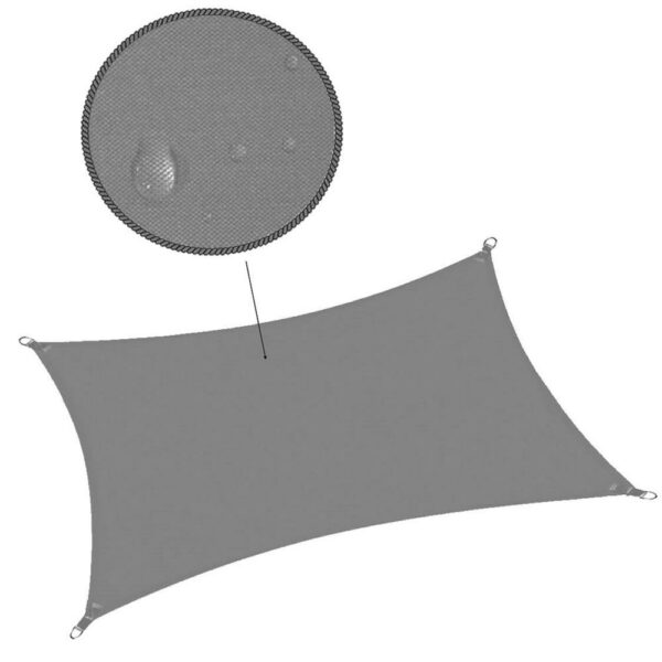 Copertina prelata de soare Sersimo SN153, dreptunghiulara, impermeabila cu protectie UV, 3x2m, gri inchis - Image 12