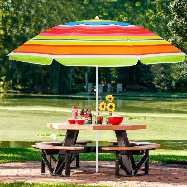 Umbrela de plaja pliabila, Sersimo BU017, 160cm, multicolor - Image 15