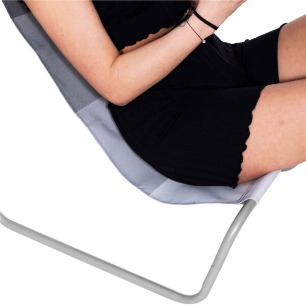 Scaun de plaja Sersimo GC055, pliabil, 90kg, 52x88cm, gri - Image 6