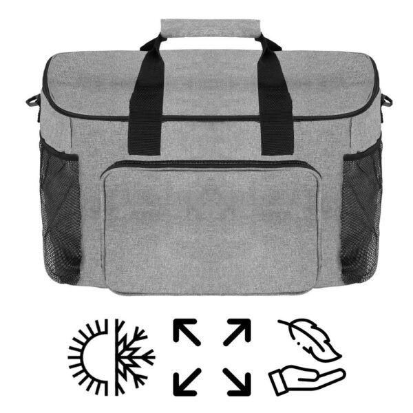 Geanta pentru picnic sau plaja, termoizolanta, 28 litri, gri - Image 19