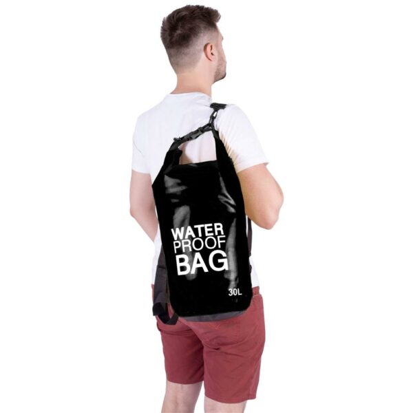 Strand vagy vitorlás táska, vízálló, 30 literes, fekete - Image 19