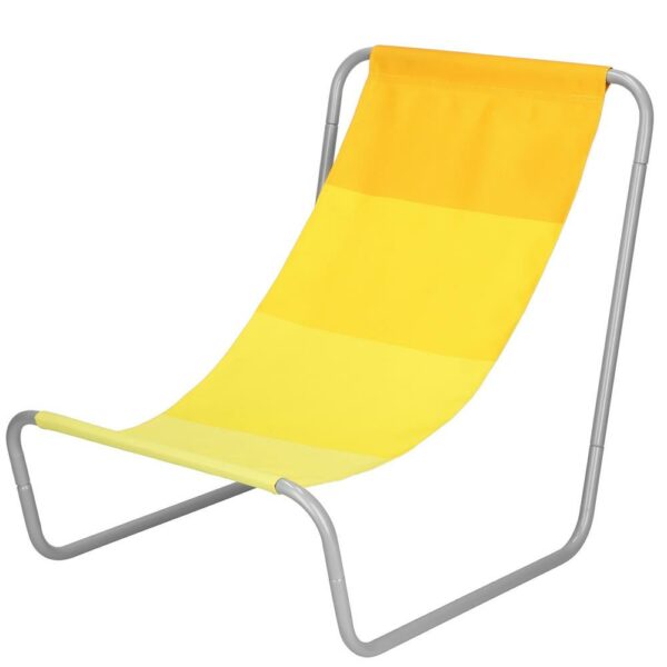 Strandszék Sersimo GC024, összecsukható, 90kg, 52x88cm, sárga - Image 2