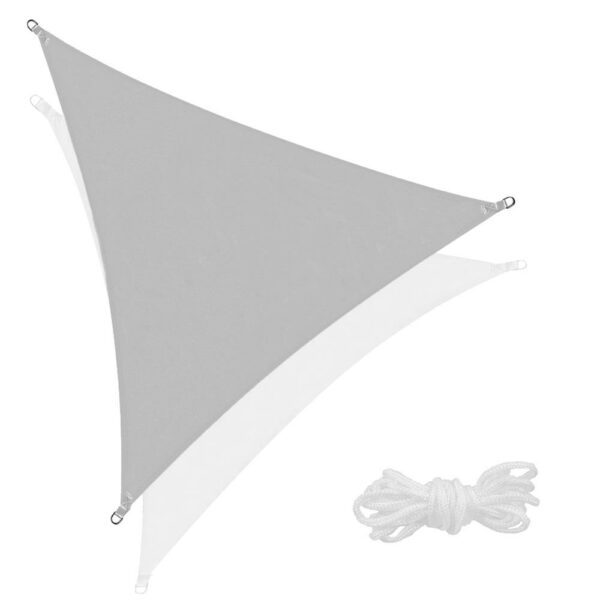 Napvitorla Sersimo SN143, háromszög alakú, vízálló UV védelemmel, 3x3x3m, szürke - Image 2