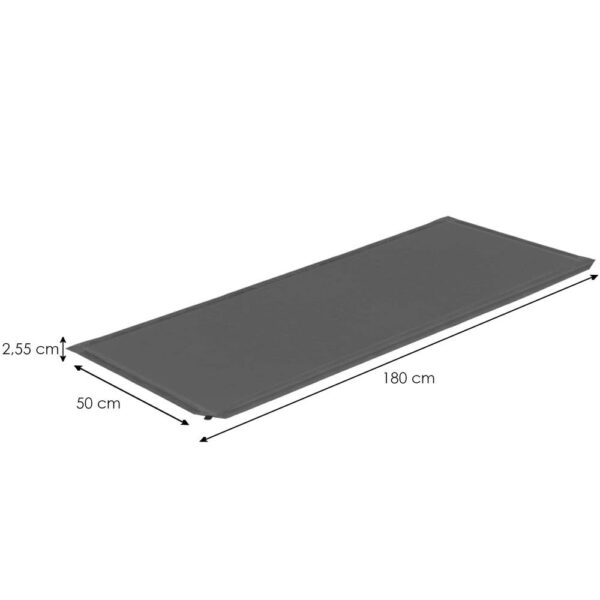 Saltea plabila din spuma poliuretanica, cu autoumflare, 180x50x2.5cm, gri - Image 2