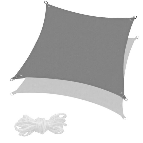 Copertina prelata de soare Sersimo SN150, patrata, impermeabila cu protectie UV, 5x5m, gri inchis - Image 2
