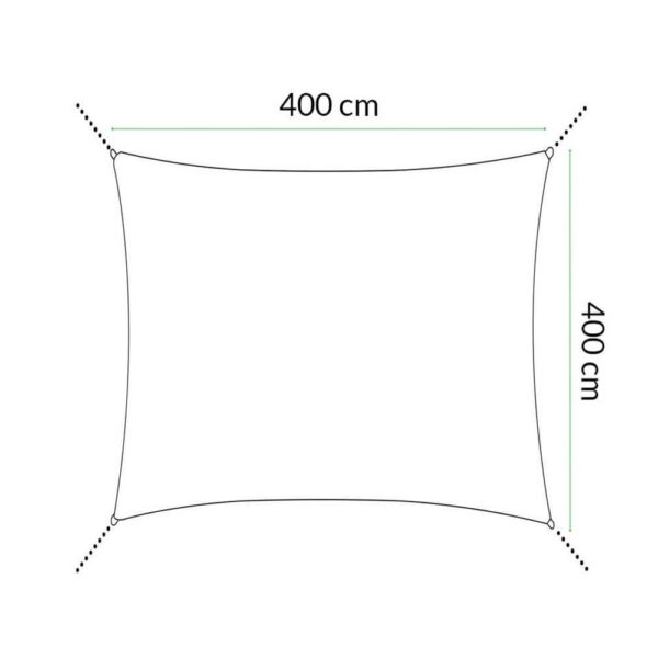 Copertina prelata de soare Sersimo SN151, patrata, impermeabila cu protectie UV, 4x4m, gri inchis - Image 7