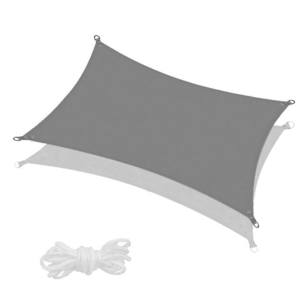 Copertina prelata de soare Sersimo SN153, dreptunghiulara, impermeabila cu protectie UV, 3x2m, gri inchis - Image 2