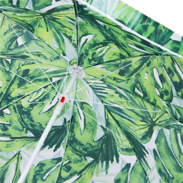 Umbrela de plaja pliabila, Sersimo BU016, 160cm, alb verde - Image 2