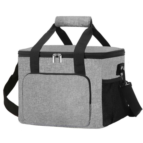 Geanta pentru picnic sau plaja, termoizolanta, 28 litri, gri - Image 24
