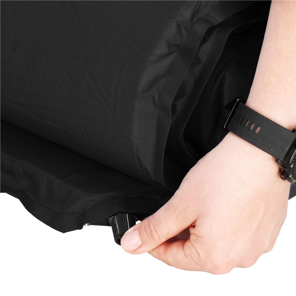 (DL) Saltea plabila din spuma poliuretanica, cu autoumflare, 180x50x5cm, neagra - Image 11