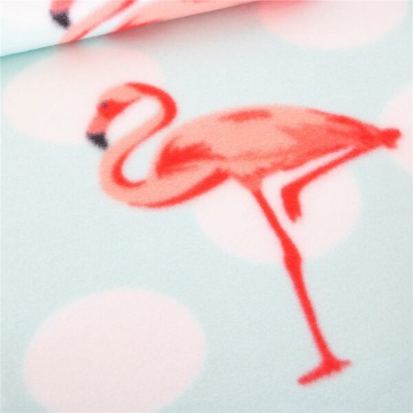 Patura pentru picnic sau plaja, cu folie izolatoare si maner, 200x240cm, flamingo - Image 6