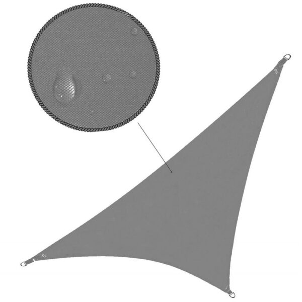 Copertina prelata de soare Sersimo SN149, triunghiulara, impermeabila cu protectie UV, 3x3x3m, gri inchis - Image 5