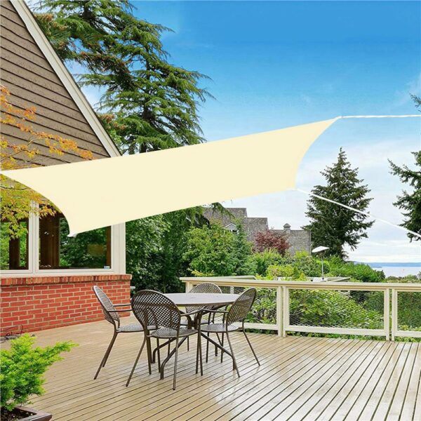 Copertina prelata de soare Sersimo SN136, dreptunghiulara, impermeabila cu protectie UV, 4x2m, ecru - Image 4