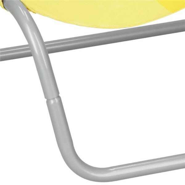 Strandszék Sersimo GC024, összecsukható, 90kg, 52x88cm, sárga - Image 6