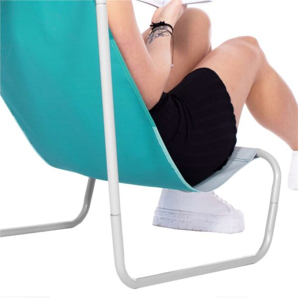 Scaun de plaja Sersimo GC025, pliabil, 90kg, 52x88cm, verde - Image 6