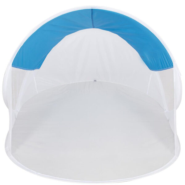 Cort plaja si picnic semi-deschis Sersimo, protectie UV, 200x120x95cm, albastru alb - Image 3