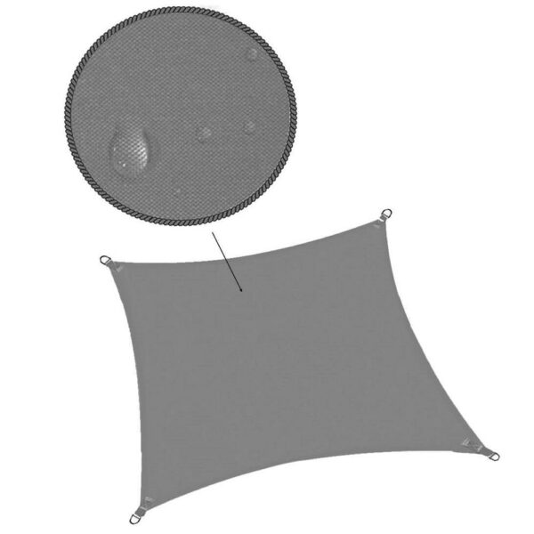 Copertina prelata de soare Sersimo SN150, patrata, impermeabila cu protectie UV, 5x5m, gri inchis - Image 10