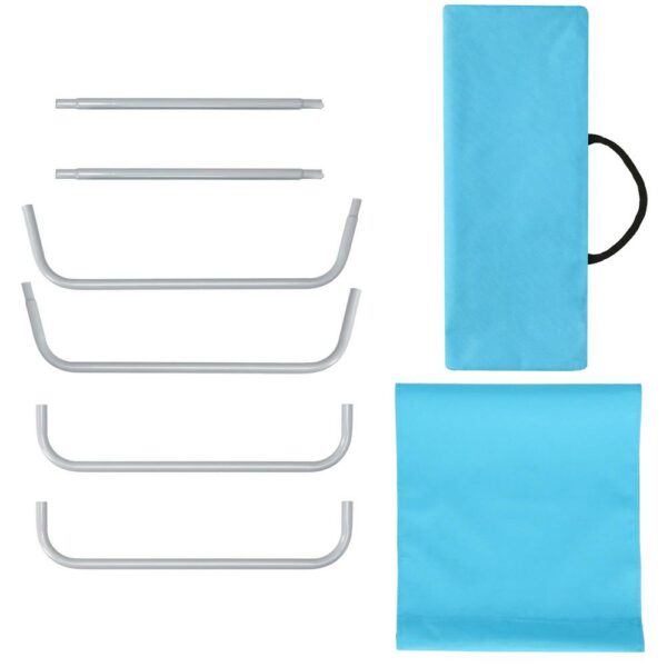 Strandszék Sersimo GC026, összecsukható, 90kg, 52x88cm, kék - Image 7
