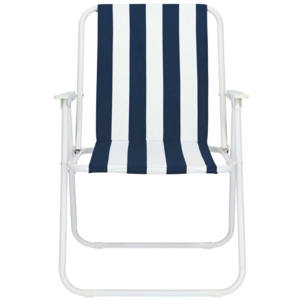 Strandszék Sersimo GC050, összecsukható, 100kg, 52x74cm, fehér kék - Image 8