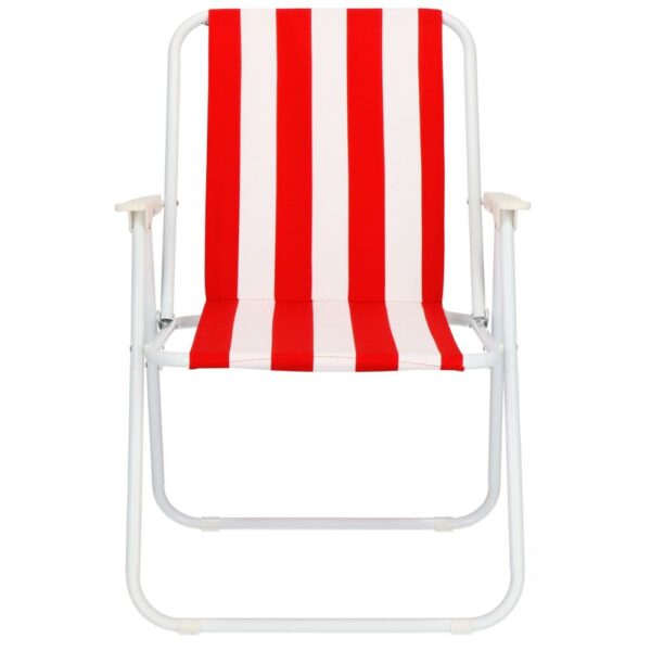 Scaun de plaja Sersimo GC052, pliabil, 100kg, 52x74cm, alb rosu - Image 8