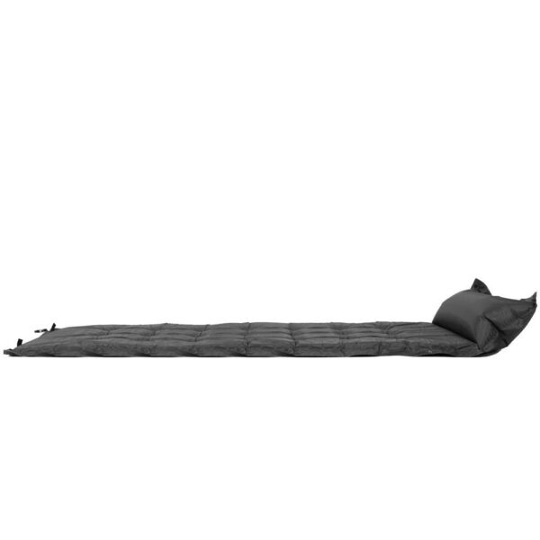 Felfújható matrac poliuretán hab párnával, önfelfújó, 193x68x3,5cm, szürke - Image 5